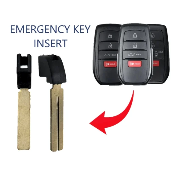 X2 2016 - 2024 Toyota Emergency Uncut Blade Key TOY51 69515-33120 69515-K0020 10