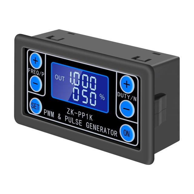 Generador de señal ZK-PP1K Generador de pulsos PWM Ondas cuadradas y rectangulares Motor paso a paso Controlador de vuelta Tiempo de retardo Ancho de pulso Frecuencia Módulo de ajuste del ciclo de tra