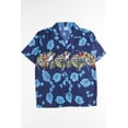 thumbnail image 2 of Ragstock Blue Tropical Parrot Hawaiian Shirt, 2 of 3