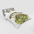 thumbnail image 2 of Ambesonne Hamsa Bedding Set 4 Pcs, Natural Harmony Theme, Queen, Green White Brown, 2 of 2