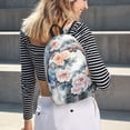 thumbnail image 7 of Casual Canvas Backpack Without Interlayer Large Capacity Stick Bag Design For Outdoor Shopping Office Outdoor Sports Flowers And Butterflies Medium, 7 of 7