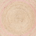 thumbnail image 5 of SAFAVIEH Natural Fiber Malandra Geometric Jute Area Rug, Pink, 3' x 3' Round, 5 of 6