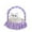 Purple, variant on Meowing Cat in Lace Basket Toy - Sleeping Kitty Plush with Sound, Cute Mini Stuffed Animal for Kids and Party Decor – One Size (5.1 x 3.9 x 3.9 Inches)