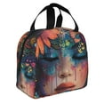 thumbnail image 2 of Honeii Bohemian Colorful Flower Woman Print Lunch Bag Women, Lunch Box Lunch Bag for Women Adult Men, Small Leakproof Cute Lunch Tote Large Capacity Reusable, 2 of 8