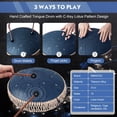 thumbnail image 4 of Tambor de acero NBMICSO, 15 notas, llave en C, 33 cm con bolsa, azul marino, 4 of 6