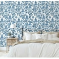 thumbnail image 3 of S4Sassy Temple Garden Wallpaper - Asian Style Wall Covering, 25" x 360" Self-Adhesive Wallpaper, Decorative Wall Wrap, Easy DIY Decor For Bedroom, Living Room, Living Spaces - Blue, 3 of 8