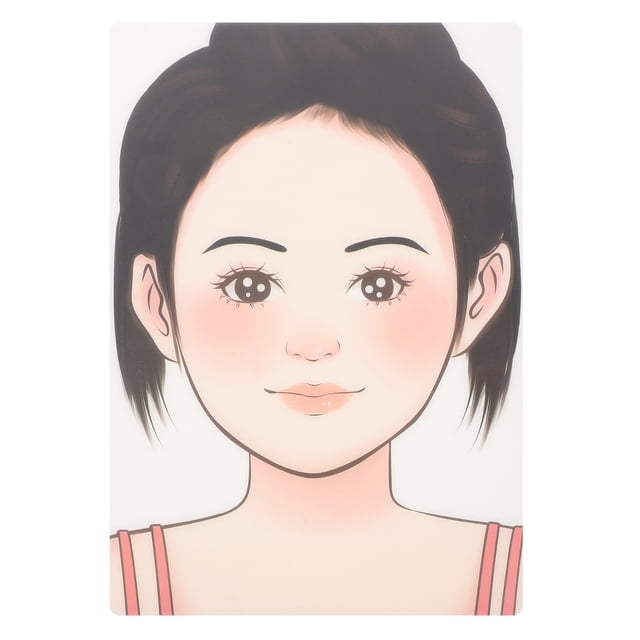 Tableau de Pratique de Peinture Maquillage Fille Tableau de Pratique de Peinture Visage Réutilisable Modèle d'Exercice de Peinture Lavable Outil de Peinture Maquillage pour Scène Maison Peinture Maquillage