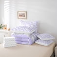 thumbnail image 6 of Homewish Cute Bowknot 7-Piece Bedding Comforter Set for Female Men Teens,Polka Dots King Bedding Sets,Geometric Stripes Ultra Soft Bed Sheets,Lightweight Room Decor,Reversible, 6 of 8