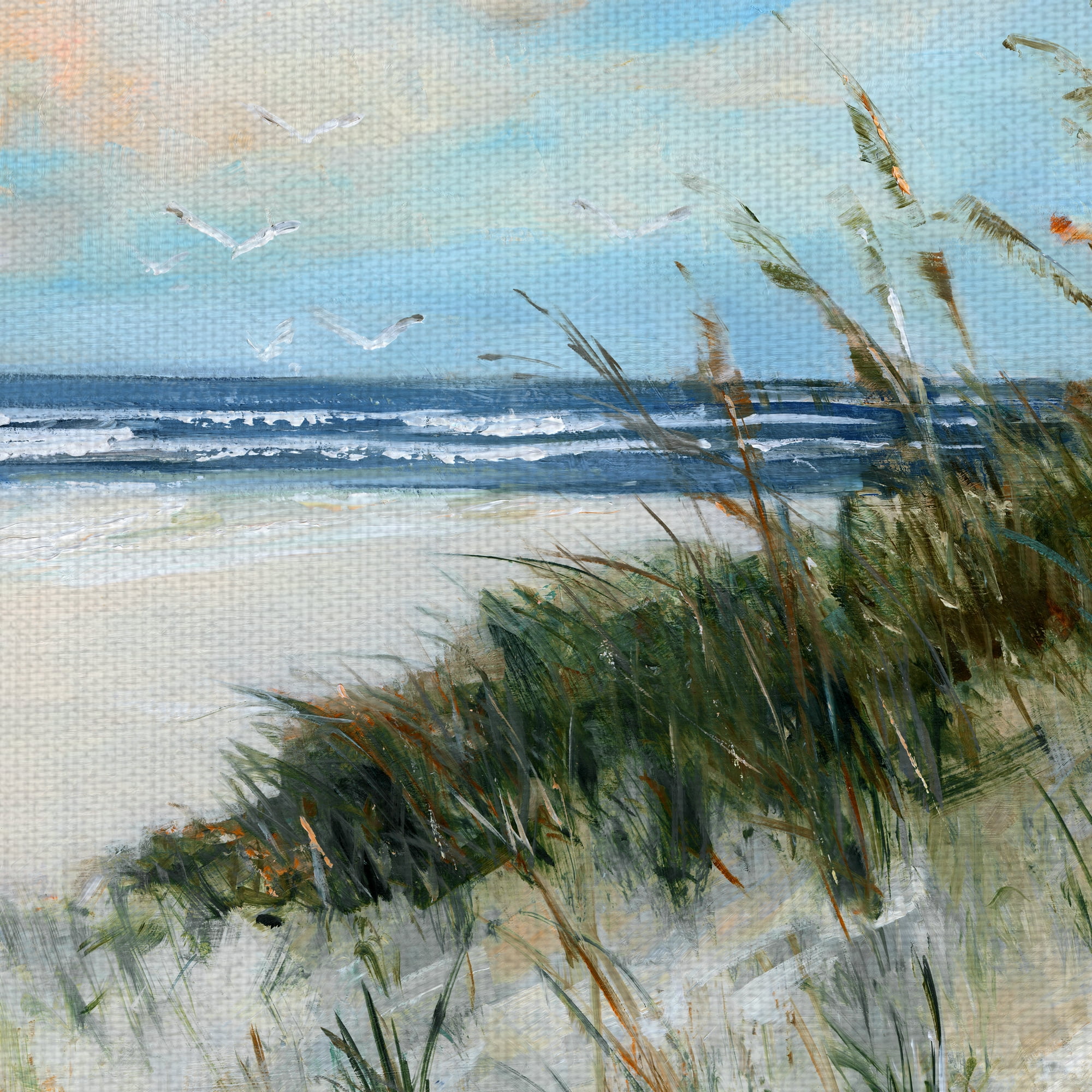 Fine Art Canvas Oak Island Sunrise Beach Sail by Sally Swatland Canvas Art Print