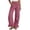 Z30 Hot Pink, variant on Womens Ruffle Hem Wide Leg Pants Elastic High Waist Flowy Linen Pant Summer Casual Vacation Work Boho Clothes with Pockets 2026 White,M