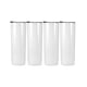 thumbnail image 1 of Wosthever 4 Uds. De tazas de sublimación, taza recta en blanco, vaso de transferencia de calor, vaso delgado con pajitas de acero inoxidable Almacenamiento y organización del hogar Wosthever HA022953-00, 1 of 1