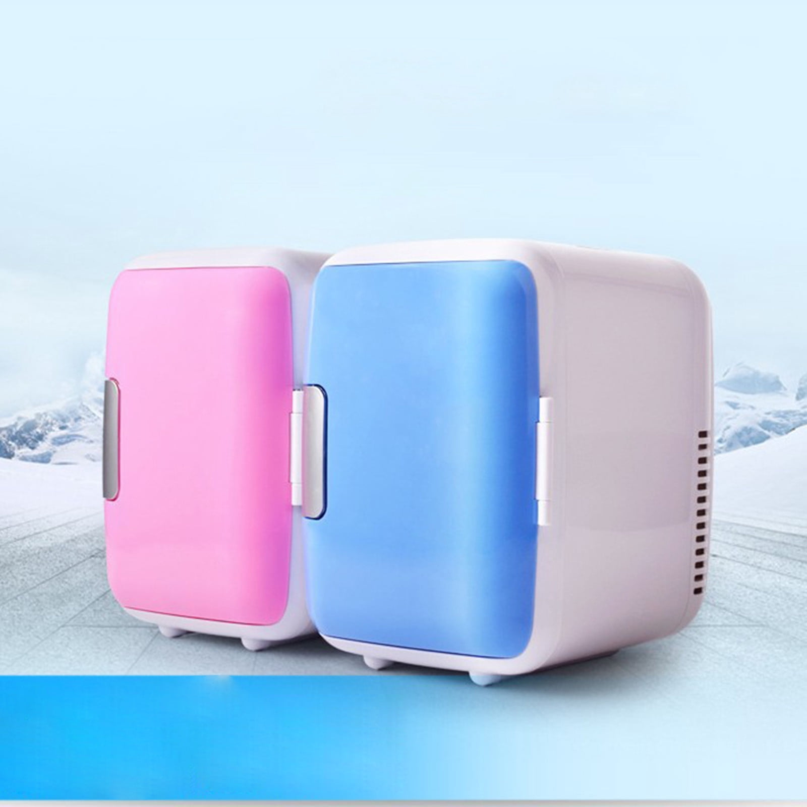 Mini Fridge 4 Liter/6 Cans For Bedroom Office Dorm & Car Personal Small Refrigerator For Makeup Beverage Drinks Portable Thermoelectric Cooler & Warmer Mini Fridge For Bedroom High-quality