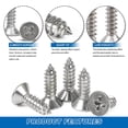 thumbnail image 3 of 200 Tornillos para Madera Sailing M3 x 10 mm Tornillos Autorroscantes Cabeza Plana, 3 of 5
