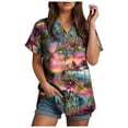 thumbnail image 7 of vigerkar Women's Hawaiian Shirts Coconut Button Summer Soft Button Down Shirts Short Sleeve (Watermelon Red, XL), 7 of 7