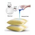 thumbnail image 6 of Outdoor Pillows Waterproof, Yellow Ombre Throw Pillows with Inserts Included, Modern Gradient Abstract Aesthetics Art Indoor Outdoor Decorative Lumbar Pillow for Bed/Couch/Patio 18"x18", 1Pcs, 6 of 8