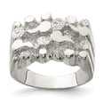 thumbnail image 1 of Solid 925 Sterling Silver Men's Woman's Nugget Ring Band Size 8, 1 of 3
