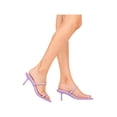 thumbnail image 5 of Women's Mules Square Toe Two Strap Low Kitten Heel Low Heeled Sandals, 5 of 5