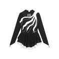 thumbnail image 5 of vastwit Kids Girls Long Sleeve Figure Ice Skating Dress Ballet Dance Tutu Dress Gymnastics Leotards White 10, 5 of 7