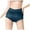 Blue, variant on Women's Satin Ice Silk Seamless High Waisted Underwear Soft Comfortable Breathable Plus Size Panties for Daily Wear