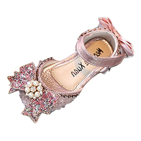 

Fashion Spring And Summer Girls Dress Shoes Dance Performance Shoes Pearl Rhinestone Sequin Ribbon Bow Toddler Size 6 Shoes Girls