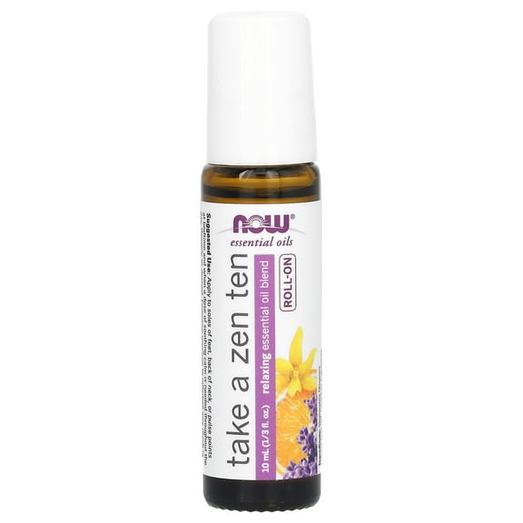 NOW Foods Essential Oils, Roll On, Take a Zen Ten, 1/3 fl oz (10 ml)