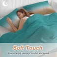 thumbnail image 4 of 3 Piece Teal Brown Ombre Duvet Cover Set Full Size,Microfiber Comforter/Quilt Cover with Corner Ties and 2 Pillowcases,Turquoise Gradient Modern Abstract Art All Season Bedding with Zipper Closure, 4 of 8