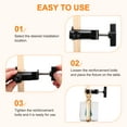thumbnail image 4 of Uxcell 1Pcs C-Shape Desk Table Clamps Universal Mount Stand Adjustable Adapter C-Clamp for Microphone Lamps Stand Accessories, Negro, 4 of 6