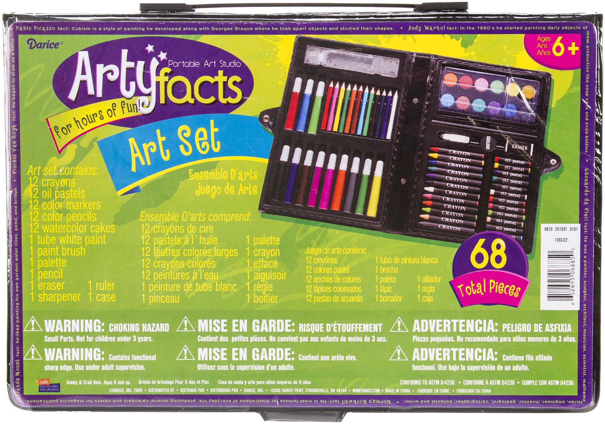 Artyfacts Portable Studio Art Set68pcs Walmart Canada
