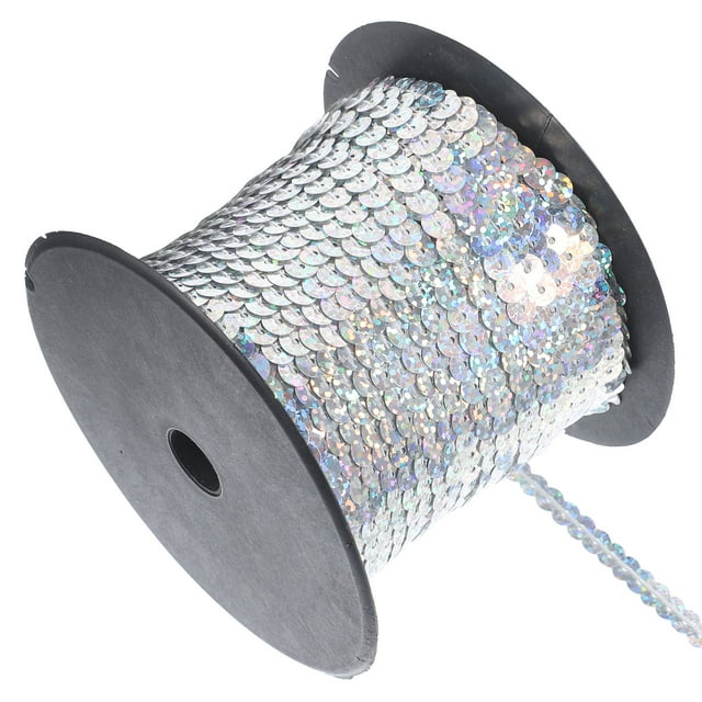 1 rollo de lentejuelas para coser a mano, lentejuelas de PVC, lentejuelas redondas decorativas, manualidades DIY