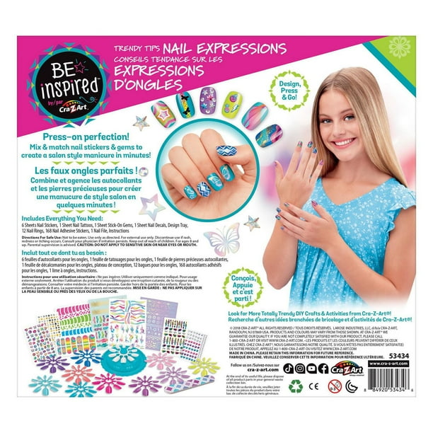 Cra-Z-Art: BE INSPIRED Trendy Tips Nail Expressions, Ages 8+