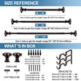 thumbnail image 4 of Urbanest Semplice Manhattan 1" 5/8" Double Drapery Curtain Window Rod Set - 84" to 120", Bronze, 4 of 6