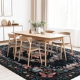 thumbnail image 4 of 4x6 Butterfly Print Washable Black Area Rug for Living Room Bedroom Dining Room Office Nursery Non-Slip & Stain Resistant Modern Indoor Carpet, Soft Cozy Low Pile Throw Rugs with Rubber Backing, 4 of 9