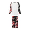 thumbnail image 5 of Fiomva Christmas Family Matching Pajama Red Holiday Pjs Sets Cotton Sleepwear, 5 of 9