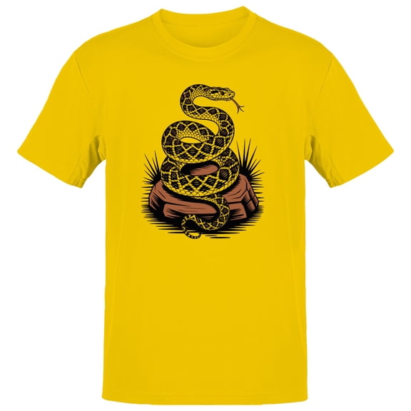 Smartprints Don'T Tread on Me Rattlesnake Men's T-Shirt Daisy, Cotton, S