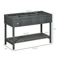 thumbnail image 3 of Outsunny Raised Wooden Garden Bed Grid Planter Stand with 8 Slots, Small Spaces, 3 of 8