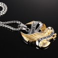 thumbnail image 4 of Collar de Cadena colgante águila de acero inoxidable Zulema oro Plata, 4 of 7