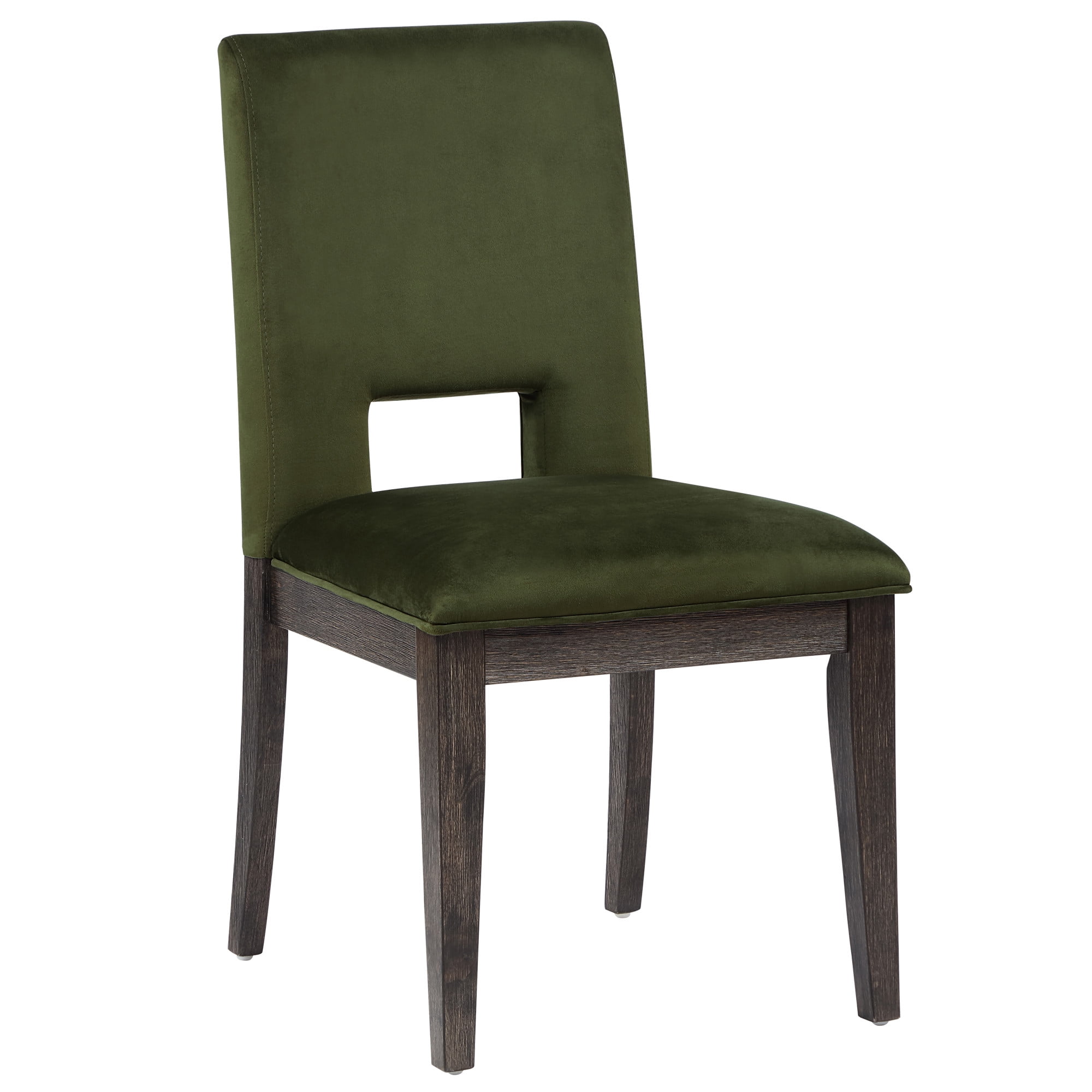 Steve Silver Evan Contemporary Velvet Upholstered Dining Chair, Set of 2, Green