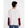 thumbnail image 3 of Chucky Women's Halloween Layered Look Graphic Tee with Long Sleeves, Sizes XXS-XXL, 3 of 5