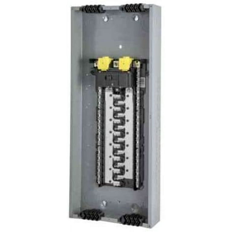 Homeline 200 Amp 30-Space 60-Circuit Indoor Main Breaker Plug-On Neutral Load Center with Cover - Value Pack Homeline 200 Amp 30-Space 60-Circuit Indoor Main Breaker Plug-On Neutral Load Center with Cover - Value Pack