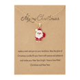 thumbnail image 4 of Creative Dripping Oil Santa Snowman Necklace Wishing Painting Oiled Paper Card Necklace, 4 of 9