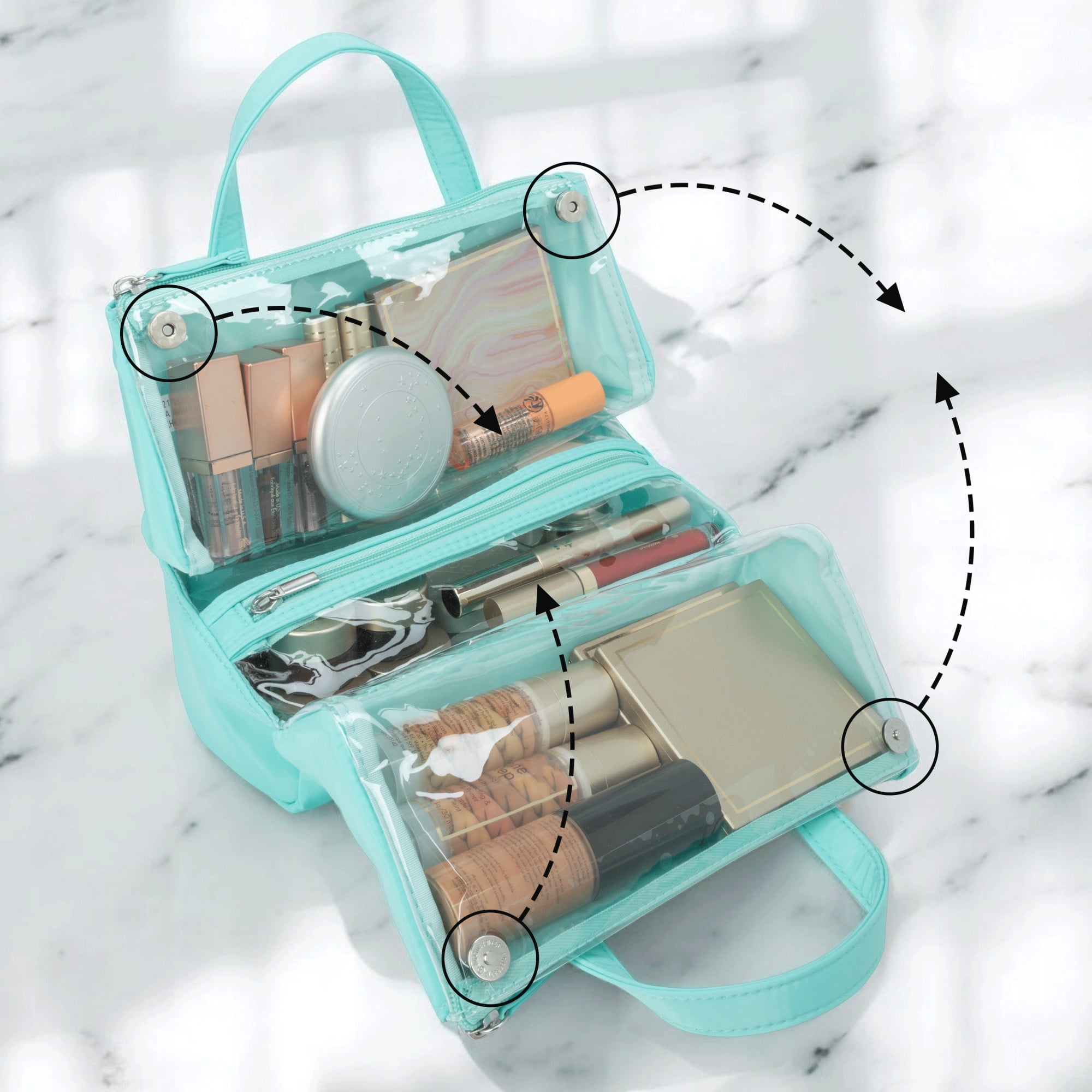 EQB - Cosmetic Bag - 3 Comp, EQB Cosmetic Bag