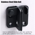 thumbnail image 5 of Sliding Door Lock Padlock Hasp Door Lock Latch Buckle Lock Anti-Theft Hook, Stainless Steel Matte Black Finish,, 5 of 5