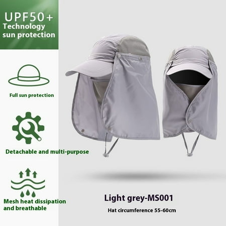 Fishing cap quick-drying anti-ultraviolet/sunscreen sun hat summer men s and women s dual-use detachable breathable