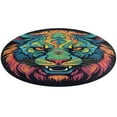 thumbnail image 4 of Tiger Animal Graffiti Washable Round Rug -Circle Area Rugs for Nursery Bedroom, Vintage Non Slip Non Shedding Low Pile Carpet for Living Room Coffee Table Entryway, 4 of 6