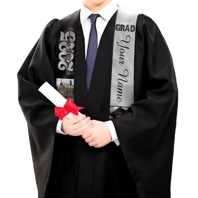 Elegant Graduation Stole Shawl For Ceremonies School Events With Pointed Collar Design Versatile Accessory Gown