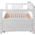 thumbnail image 4 of Harper & Bright Designs Twin Daybed with Trundle, Modern Solid Wood Daybed Frame, White, 4 of 7