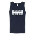 thumbnail image 2 of Wild Bobby One Nation Under God Inspirational/Christian Men Graphic Tank Top, Navy, Small, 2 of 5