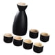 thumbnail image 1 of Juego de sake de cerámica, decoración para bebidas de sake, artículos para beber, sake de cerámica tradicional Negro, 1 of 9