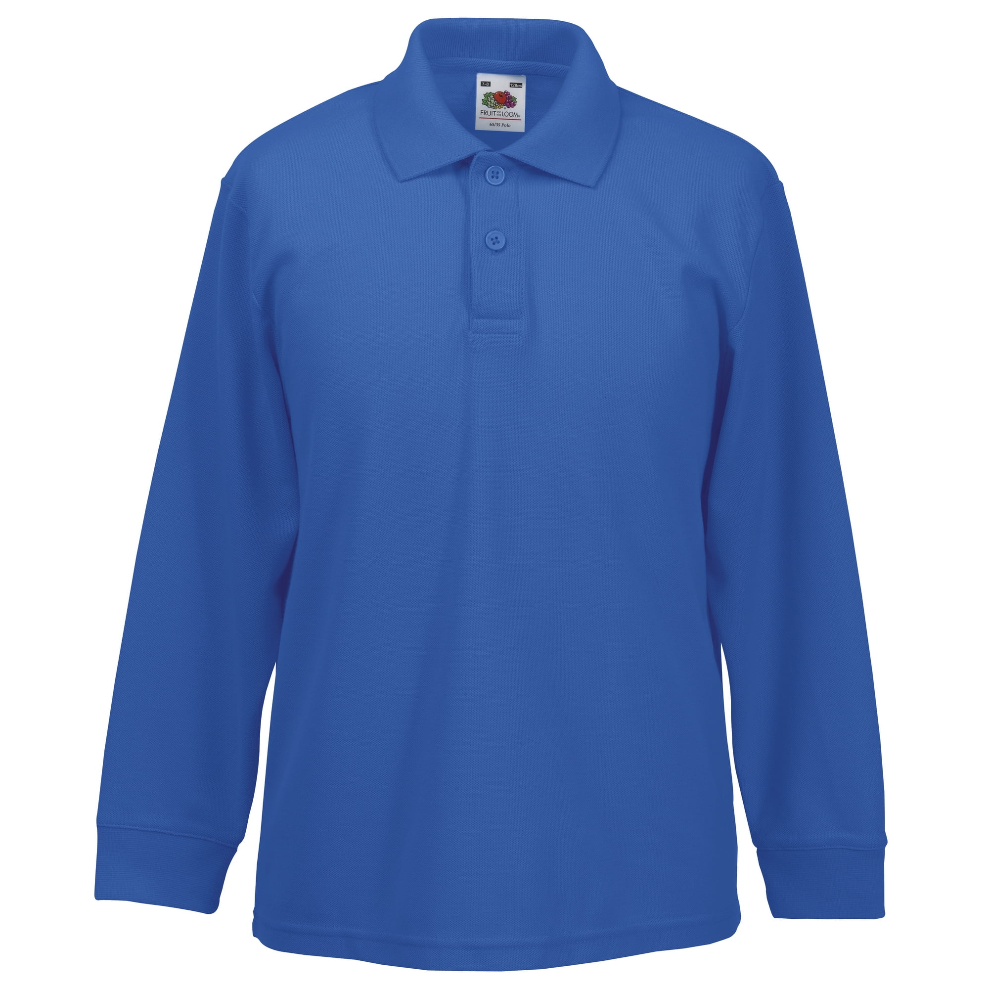 Fruit of the loom childs 65//35 pique polo shirt Black 14 to 15