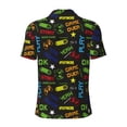 thumbnail image 4 of Rocae Pixel Game for Men's Short Sleeve Polo Shirt, Quick Drying Performance Moisture Wicking Sports Men's Golf Shirt XX-Large, 4 of 9